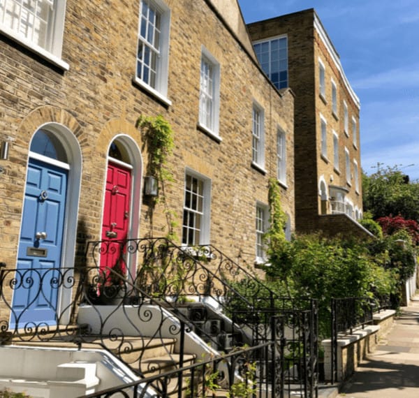 Row of London houses